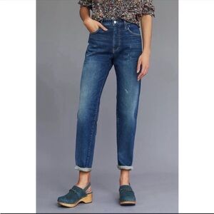 Anthropologie Pilcro Selvedge Borrowed Boyfriend Jeans Blue Plus 32 Relaxed NWT
